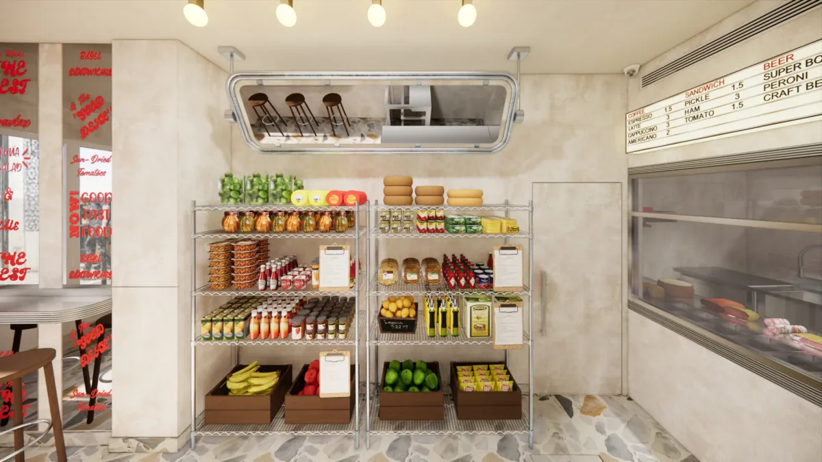 Deli shelving
