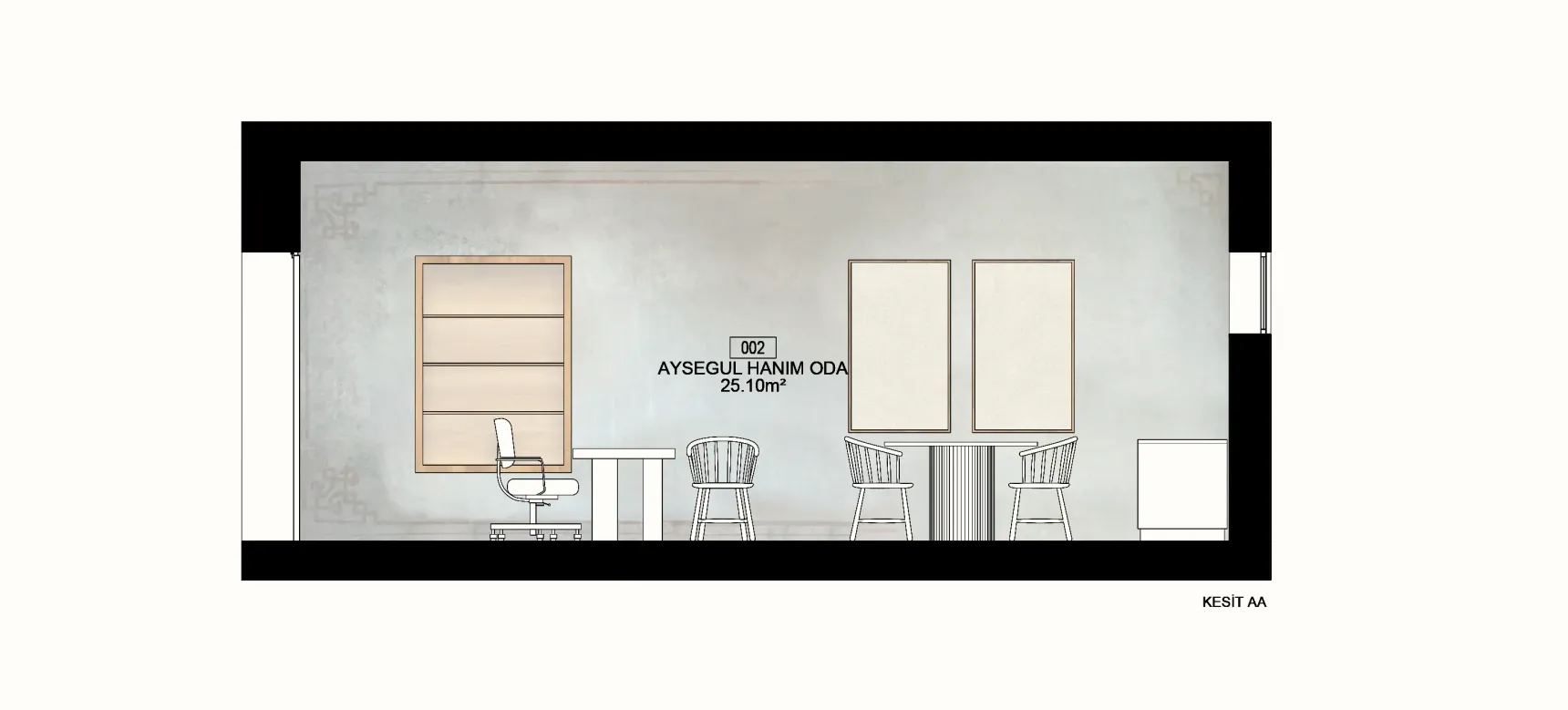 Office interior section