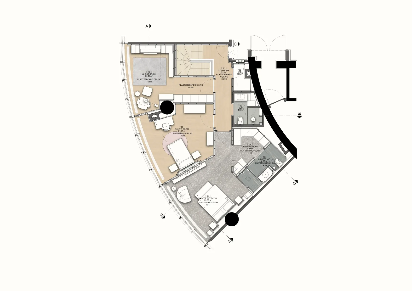 Upper floor plan