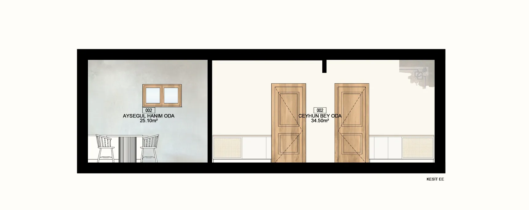 Office interior section