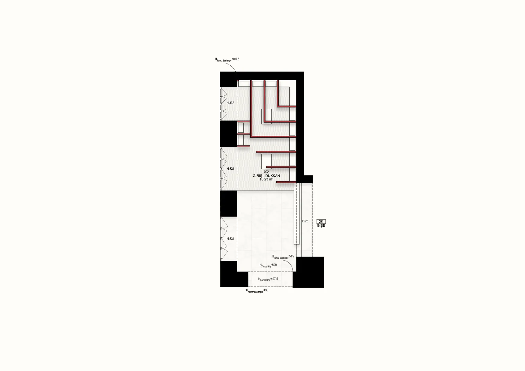 Retail area floor plan