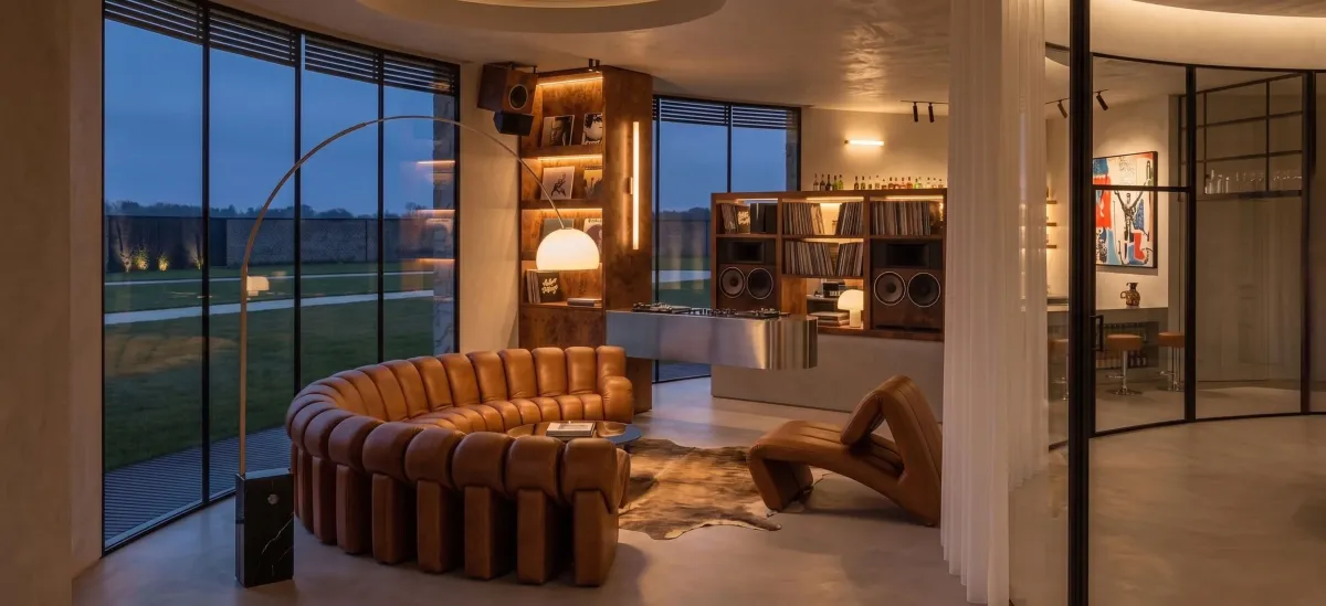 Seating and entertainment area